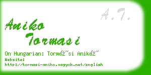 aniko tormasi business card